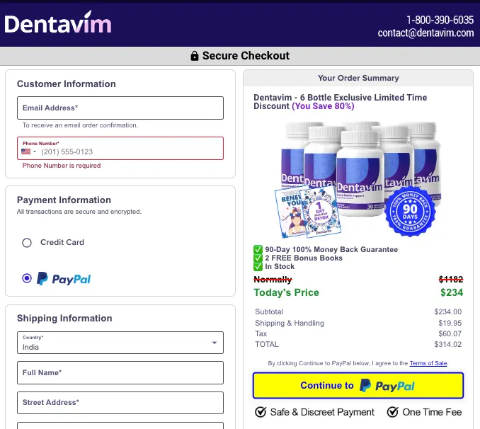 dentavim order